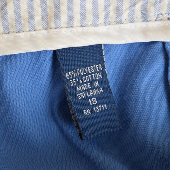 Vintage Plus-Size 90s Karen Scott Blue Pleated Shorts size 18 | 36 waist - Picture 3 of 10